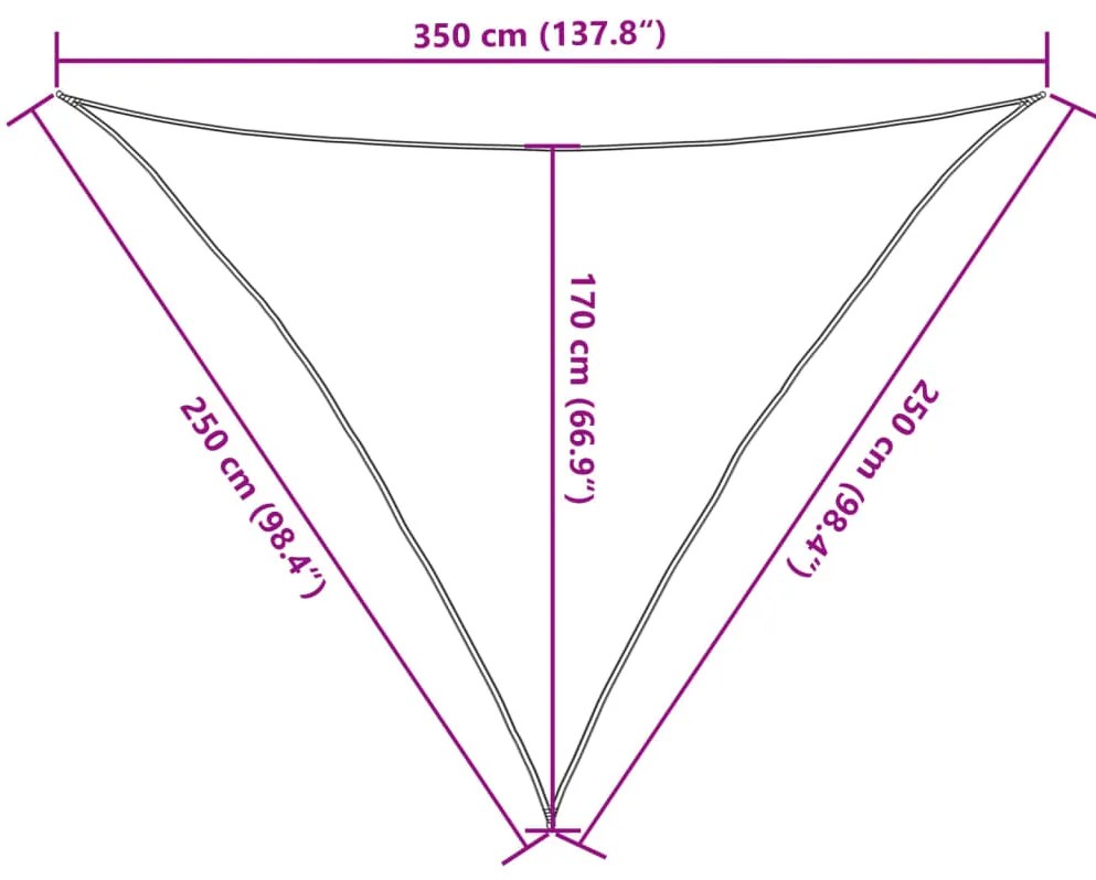 Para-sol estilo vela 160 g/m² 2,5x2,5x3,5 m PEAD verde-escuro