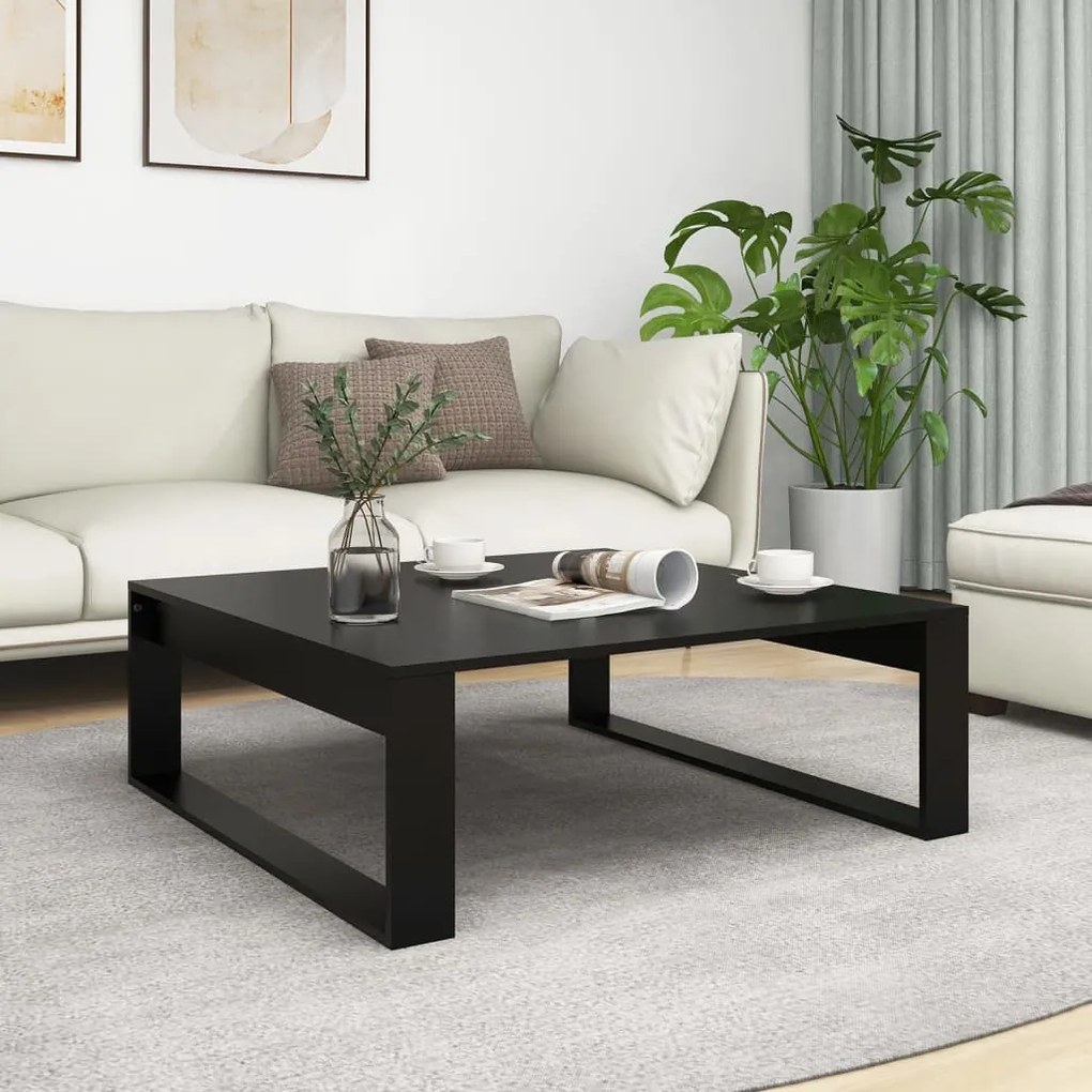 Mesa de centro 100x100x35 cm derivados de madeira preto
