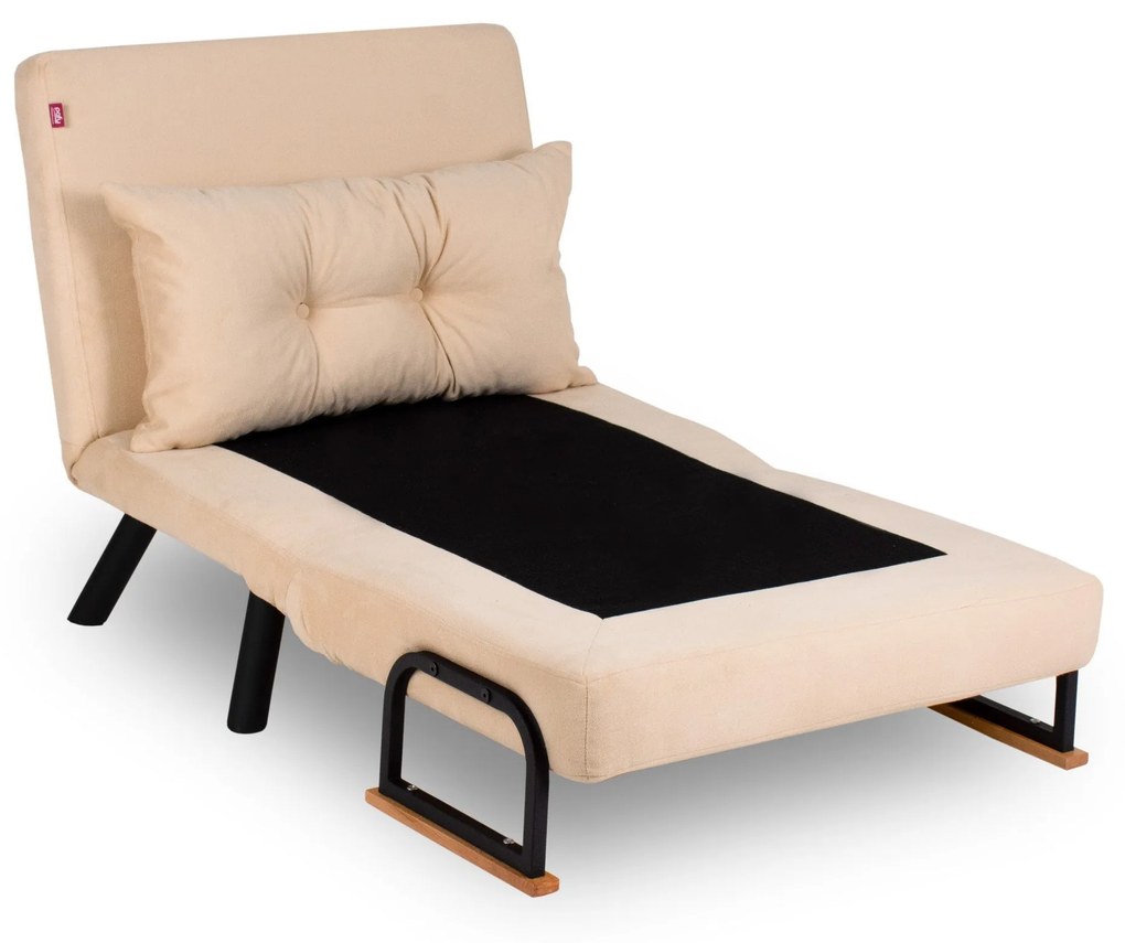 Sofá-Cama de 1 Lugar Sando – Creme – 175 cm x 60 cm