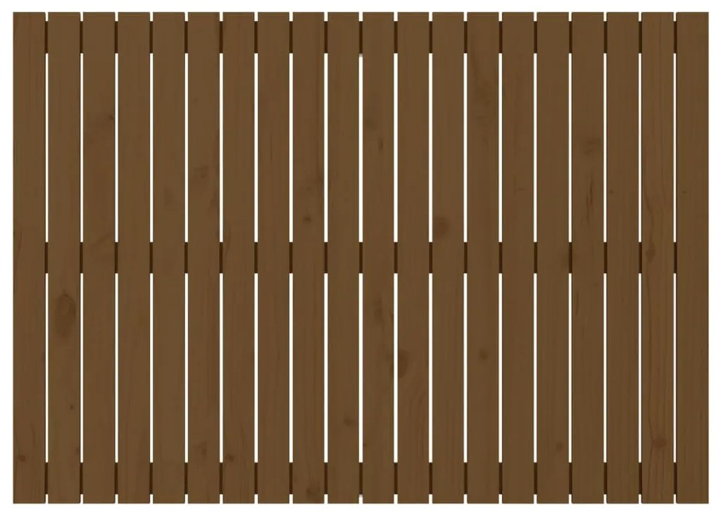 Cabeceira de parede 127,5x3x90 cm pinho maciço castanho-mel