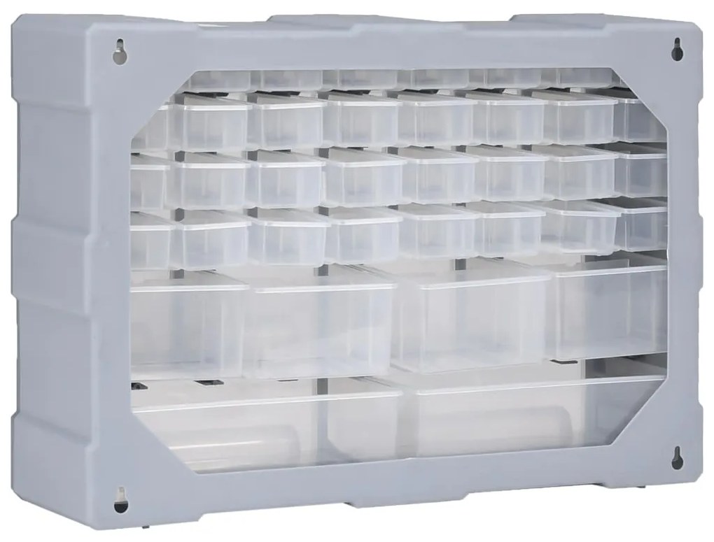 Caixa organizadora com 38 gavetas 52x16x37,5 cm