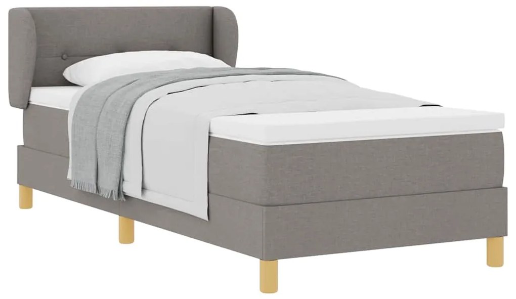 Cama Box Spring vidaXL com Colchão em Taupe - 80x200 cm