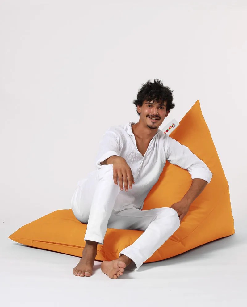 Pufe de Jardim Pyramid Big Bed – Laranja – 145x35x90 cm | Tribo Home