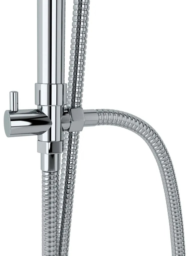 Conjunto de duche com chuveiro fixo e de mão aço inoxidável