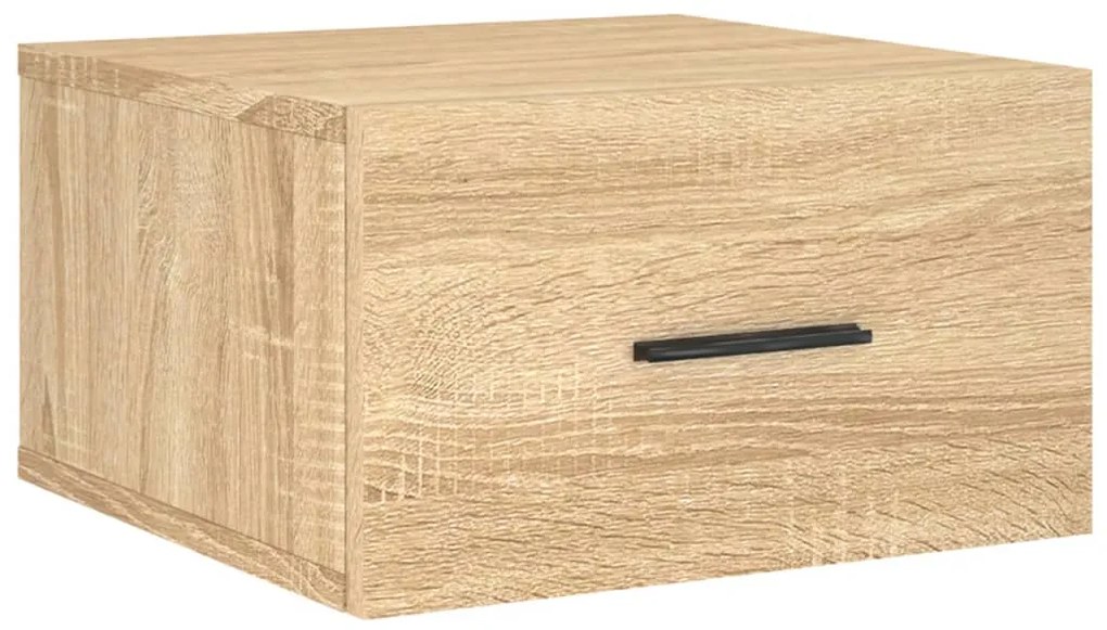 Mesas de cabeceira parede 2 pcs 35x35x20 cm cor carvalho sonoma