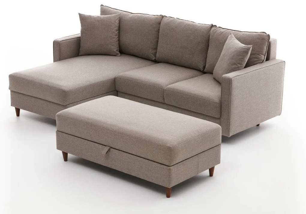 Sofá de Canto Eva – Creme – 210x82x195 cm