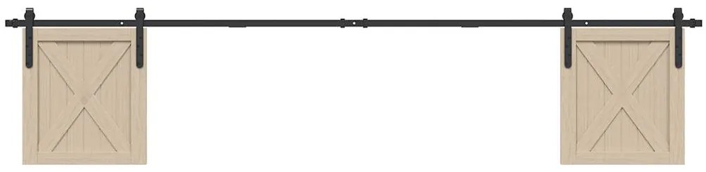 vidaXL Kit para armário deslizante aço carbono 244 cm