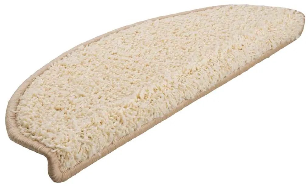 Tapetes de escada 30 pcs 65x21x4 cm creme