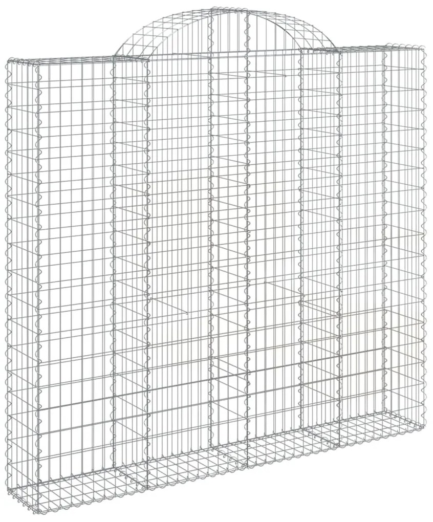 Cestos gabião arqueados 3pcs 200x30x180/200cm ferro galvanizado
