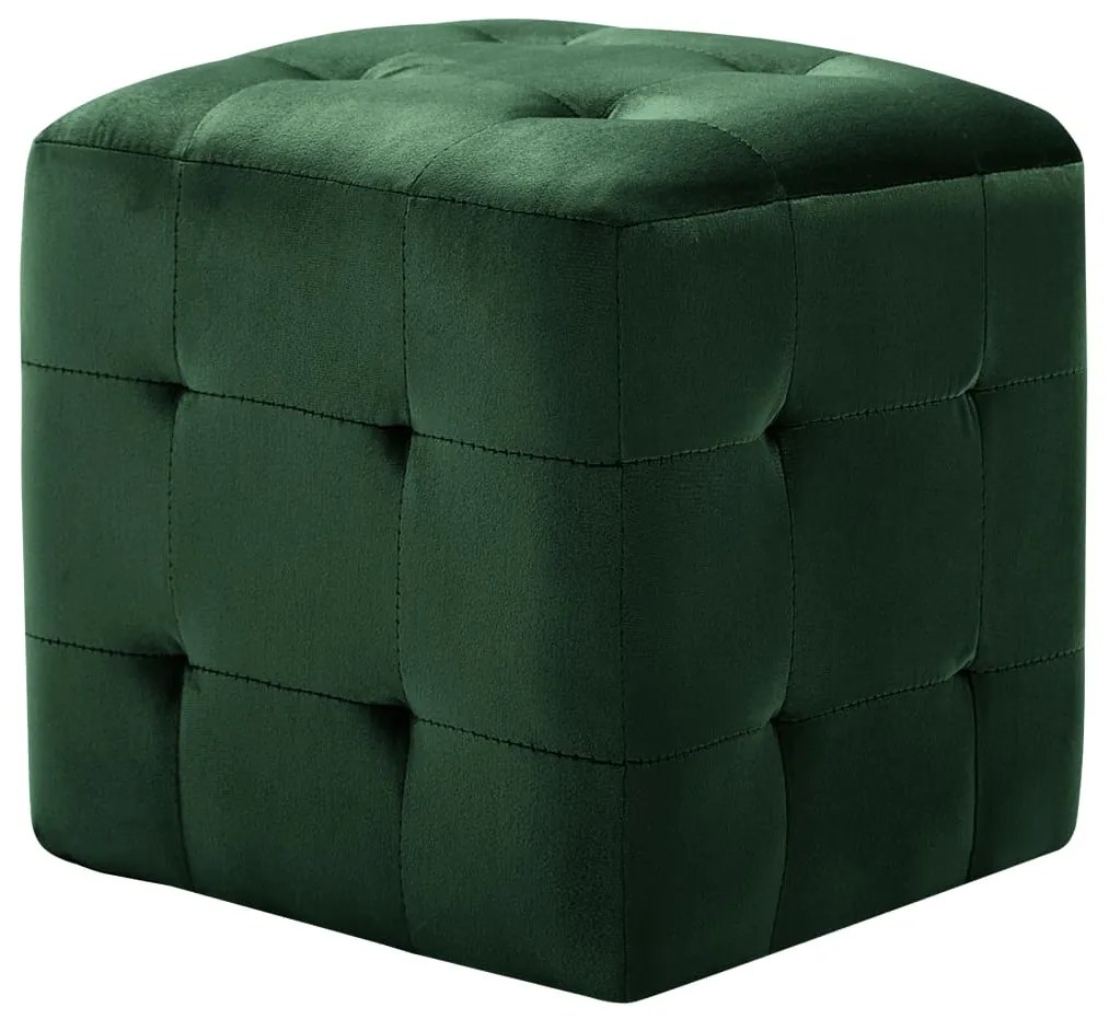 Mesas de cabeceira 2 pcs 30x30x30 cm veludo verde