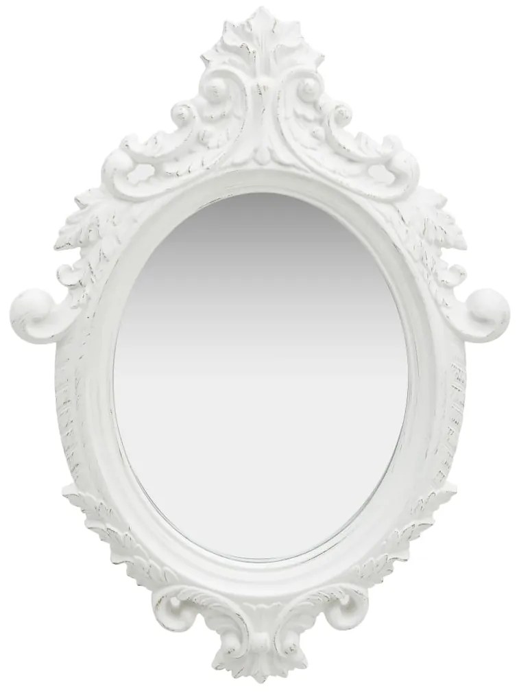vidaXL Espelho de parede estilo castelo 56x76 cm branco