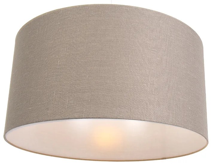 Candeeiro de suspensão rústico branco com cúpula castanha 50 cm - Combi 1 Moderno