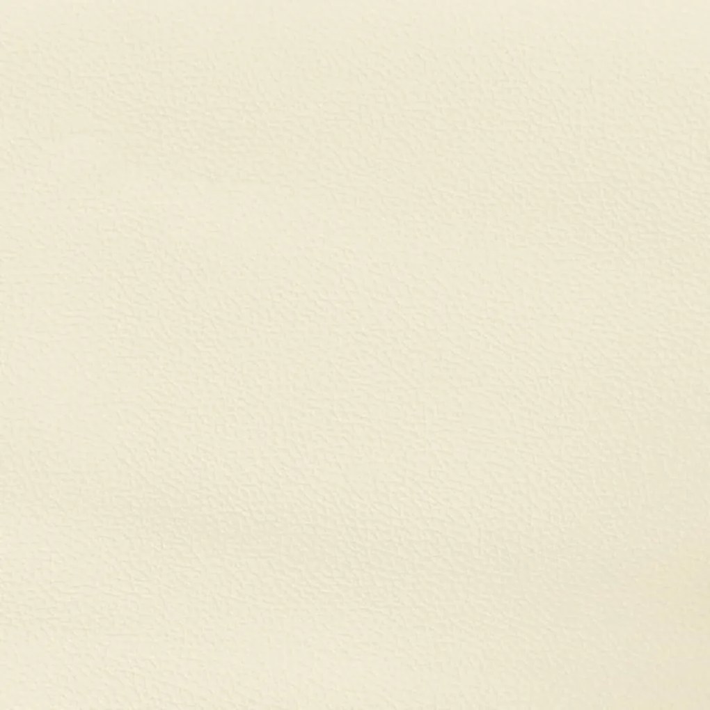 Estrutura de cama 140x190 cm couro artificial cor creme