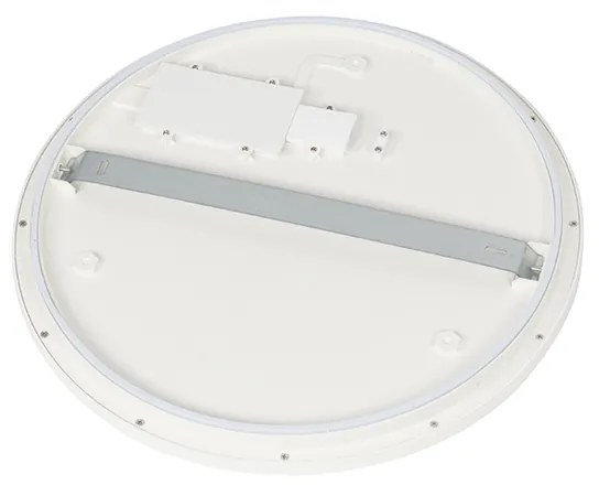 Candeeiro de teto moderno branco 40cm redondo c/ LED regulável em 3 níveis IP44 - Steve Moderno