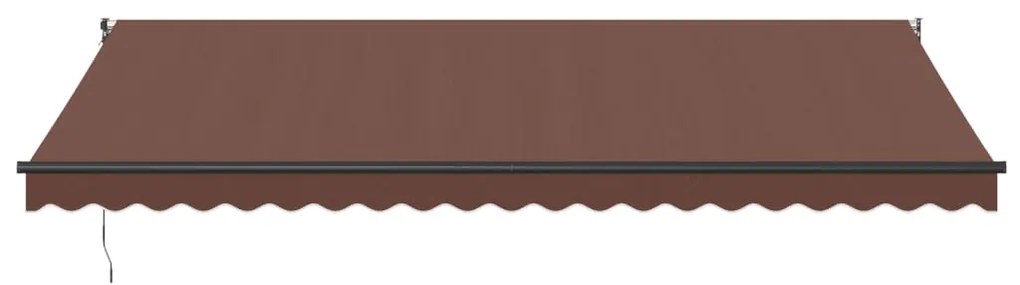 Toldo retrátil automático 500x300 cm castanho