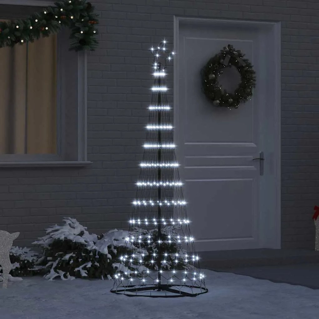 vidaXL Árvore de Natal LED com 230 LEDs Branco frio 184.5 cm Metal