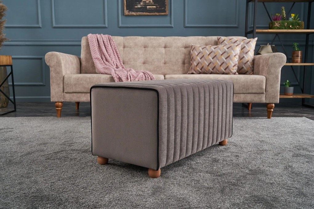 Pouffe Mabel – Mink – 80x40x40 cm