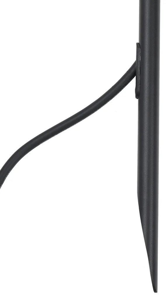 Foco espeto preto 80cm Incl. LED ajustável IP65 com cabo e ficha - Carl