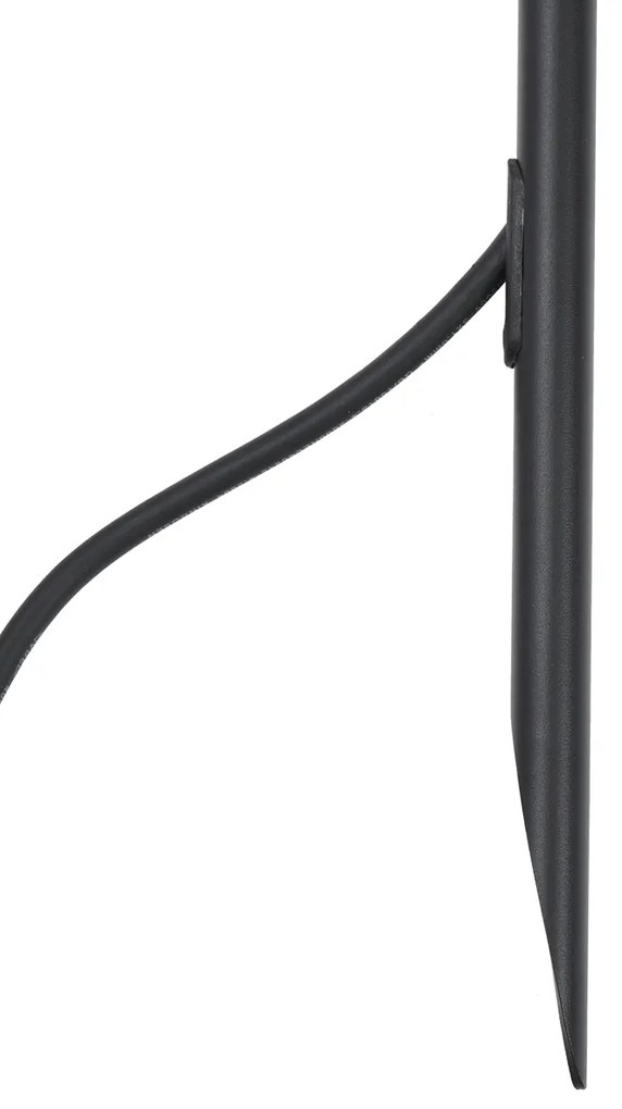 Foco preto 80cm incl. LED ajustável IP65 incl. Cabo e ficha - Carl