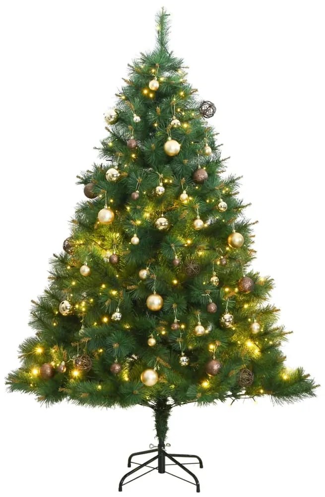 vidaXL Árvore Natal artificial articulada c/ 150 luzes LED+bolas 150cm