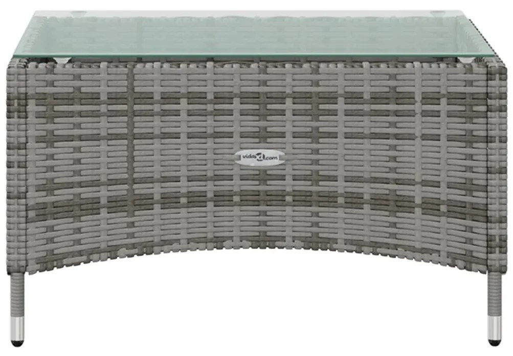 16 pcs conjunto lounge de jardim c/ almofadões vime PE cinzento
