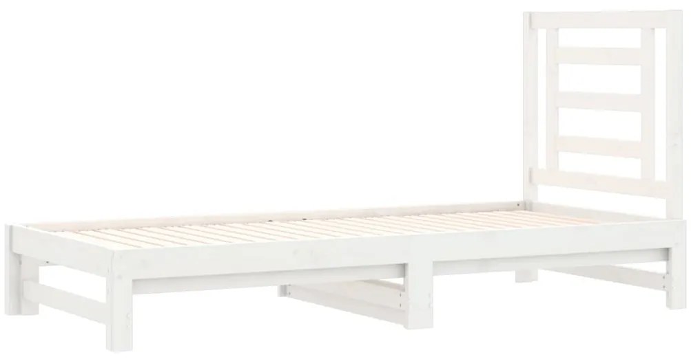 Sofá-cama de puxar 2x(90x200) cm pinho maciço branco