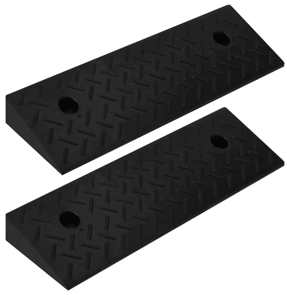 vidaXL Rampas para bermas 2 pcs 50x17,5x5 cm borracha