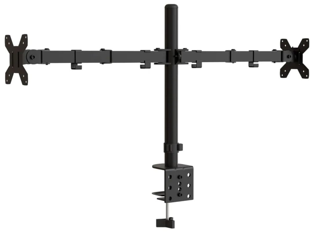 Suporte duplo para monitor VESA 75/100 mm aço preto