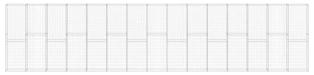 Muro gabião com tampas aço galvanizado 900x30x200 cm