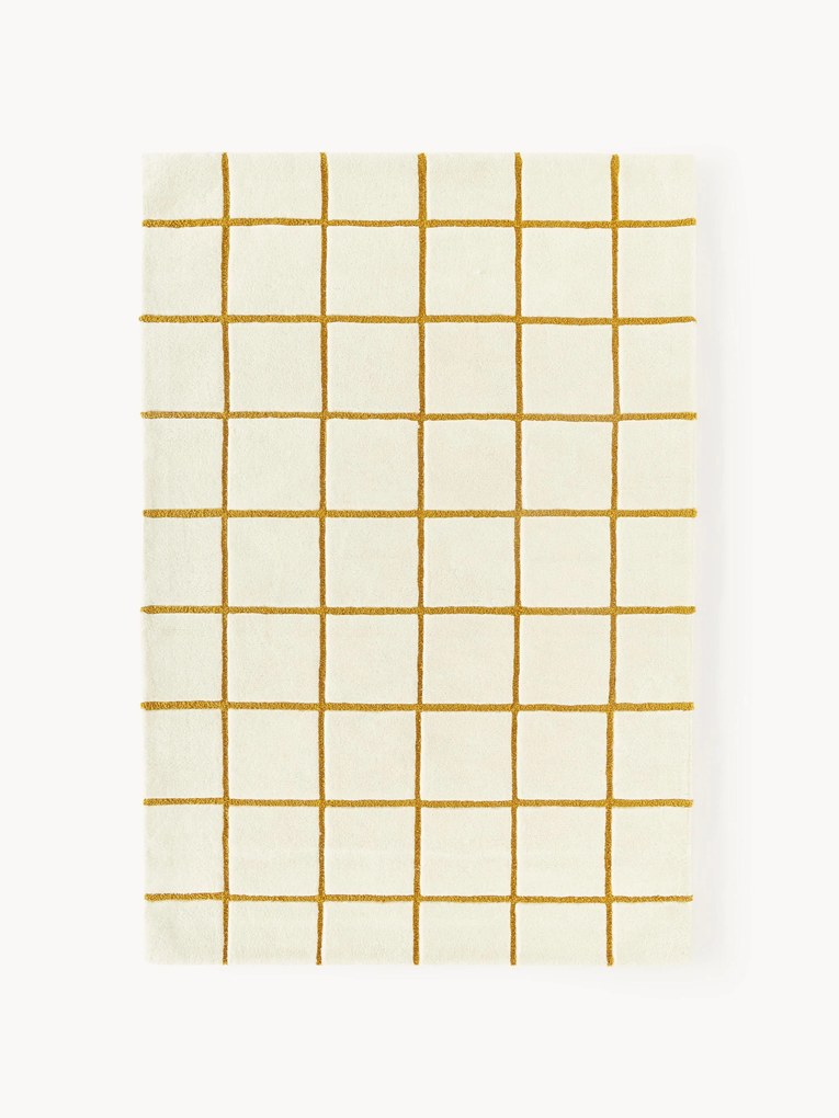 Tapete em lã artesanal com relevo Kallie