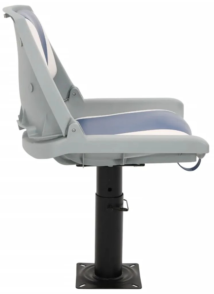 4 pcs conjunto assento barco dobrável 48x51x41 cm azul e branco