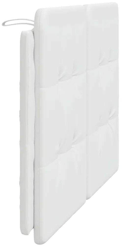 Almofadão de cabeceira 120 cm couro artificial branco