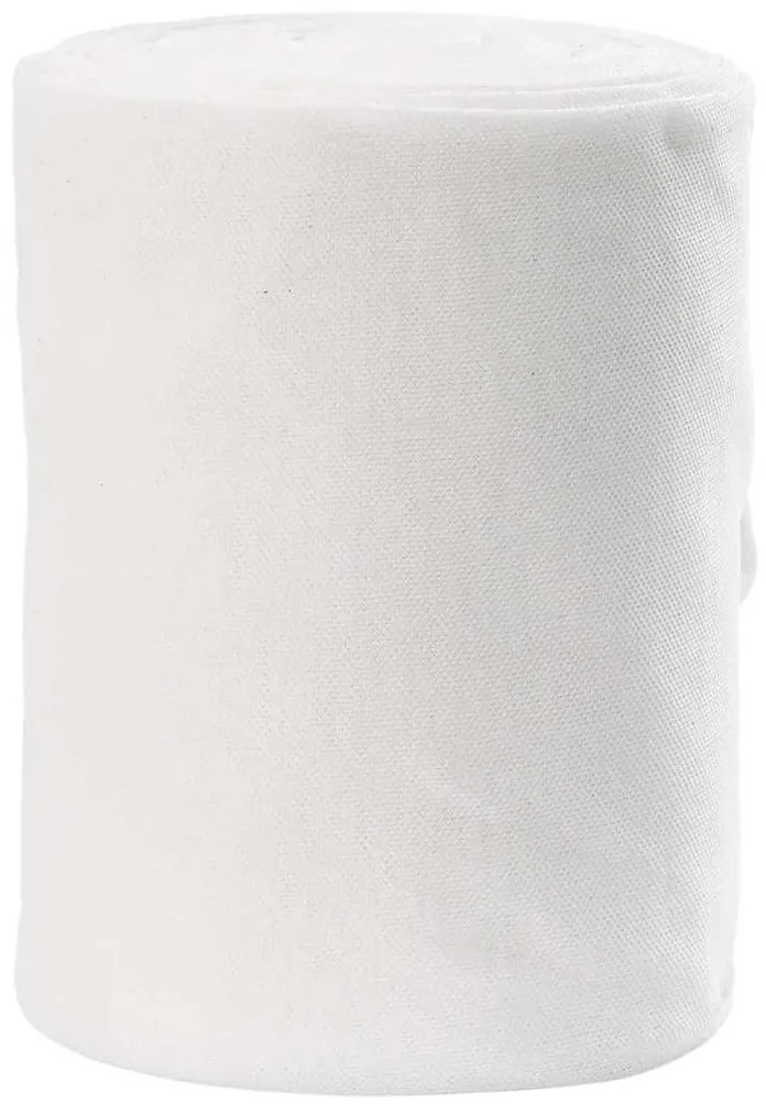 vidaXL Rolo de Tecido para Artesanato Branco Tecido 50 m