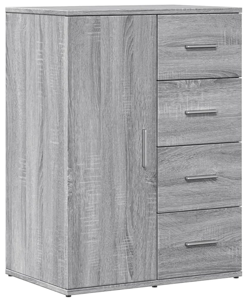 Aparadores 2 pcs 59x39x80 cm derivados madeira cinzento sonoma