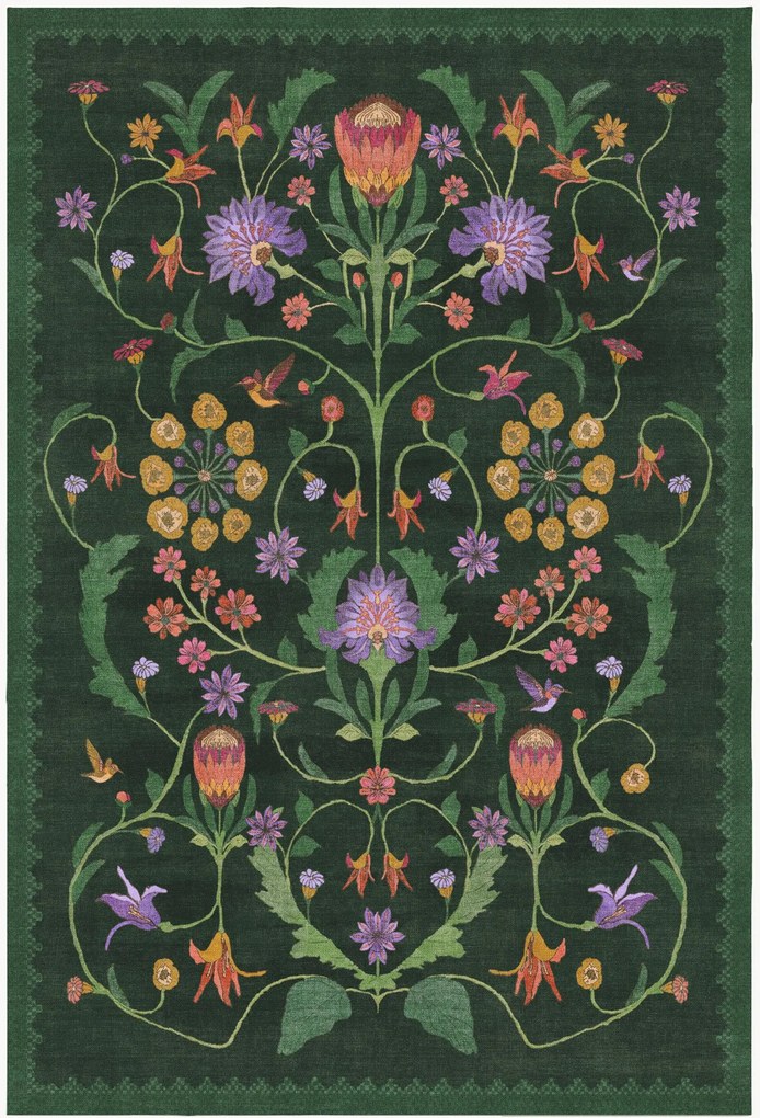 Tapete lavável de pelo curto Protea by Iris Apfel