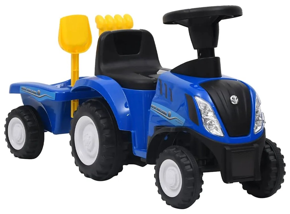 vidaXL Trator infantil New Holland azul