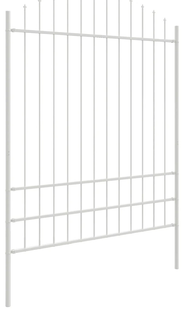 Cerca de Jardim vidaXL com Topo Arqueado Branco 8,5x2 m de Aço