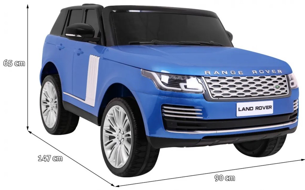 Carro elétrico para Crianças 24V 4x4 2 Lugares Range Rover HSE Rodas de EVA, Assento de couro Azul Pintado