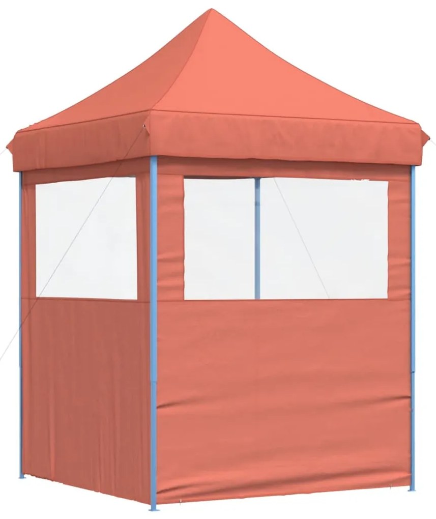 Tenda p/ festas pop-up dobrável 2 paredes laterais terracotta