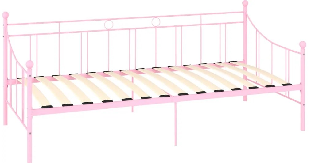 Estrutura sofá-cama 90x200 cm metal rosa