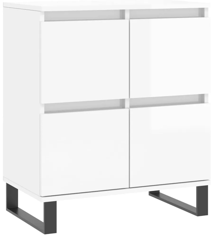Aparadores 3 pcs derivados de madeira branco brilhante