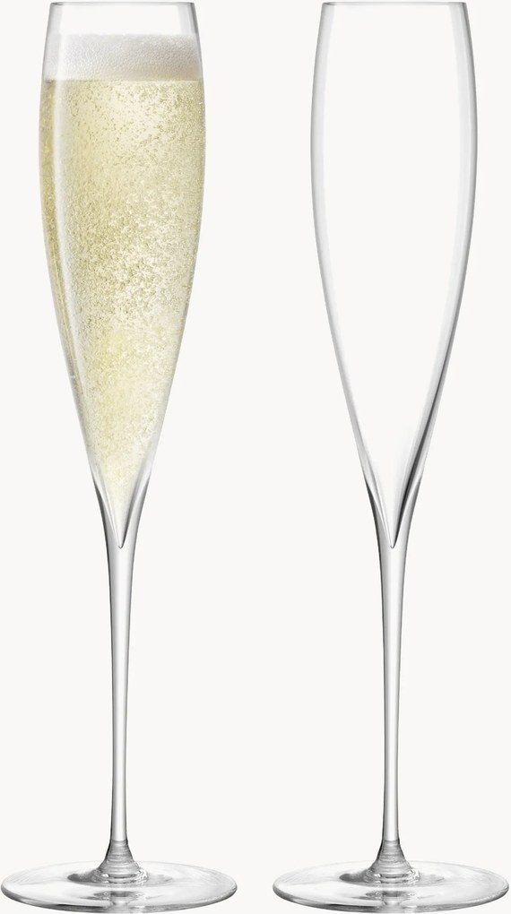 Copos de champanhe artesanal Savoy, conjunto de 2