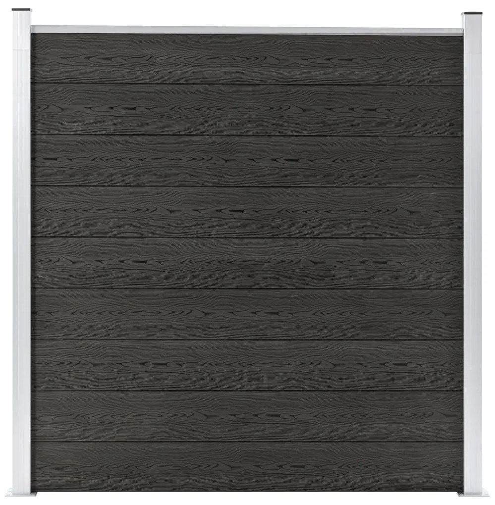 Painel de vedação para jardim WPC 180x186 cm cinzento