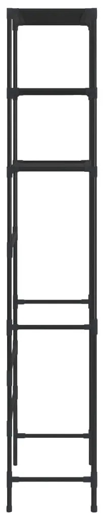 Estante de 3 prateleiras para lavandaria 69x28x169 cm preto