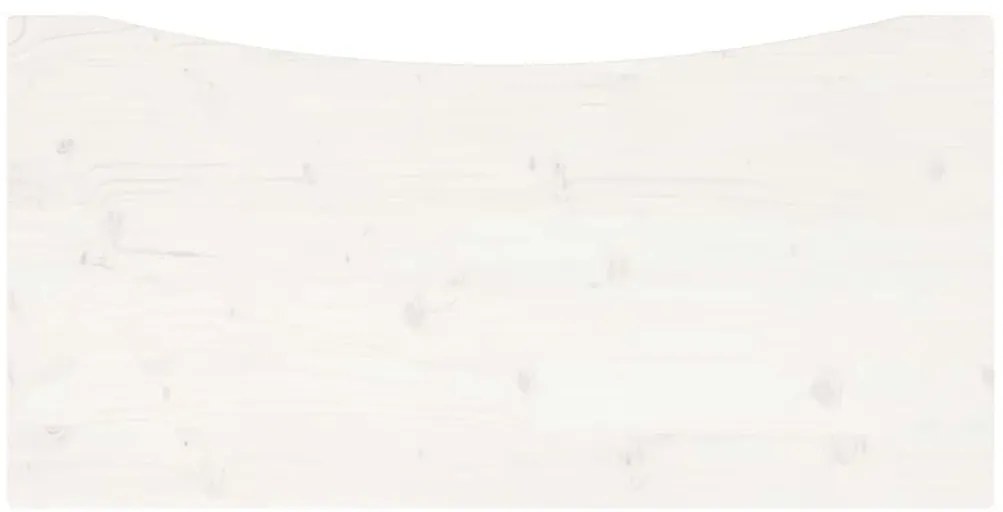 Tampo de secretária 110x55x2,5 cm pinho maciço branco