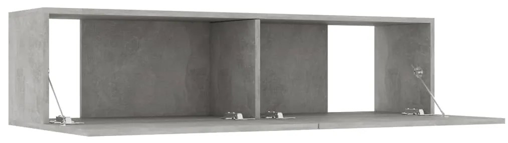 Móvel de TV 120x30x30 cm contraplacado cinzento cimento