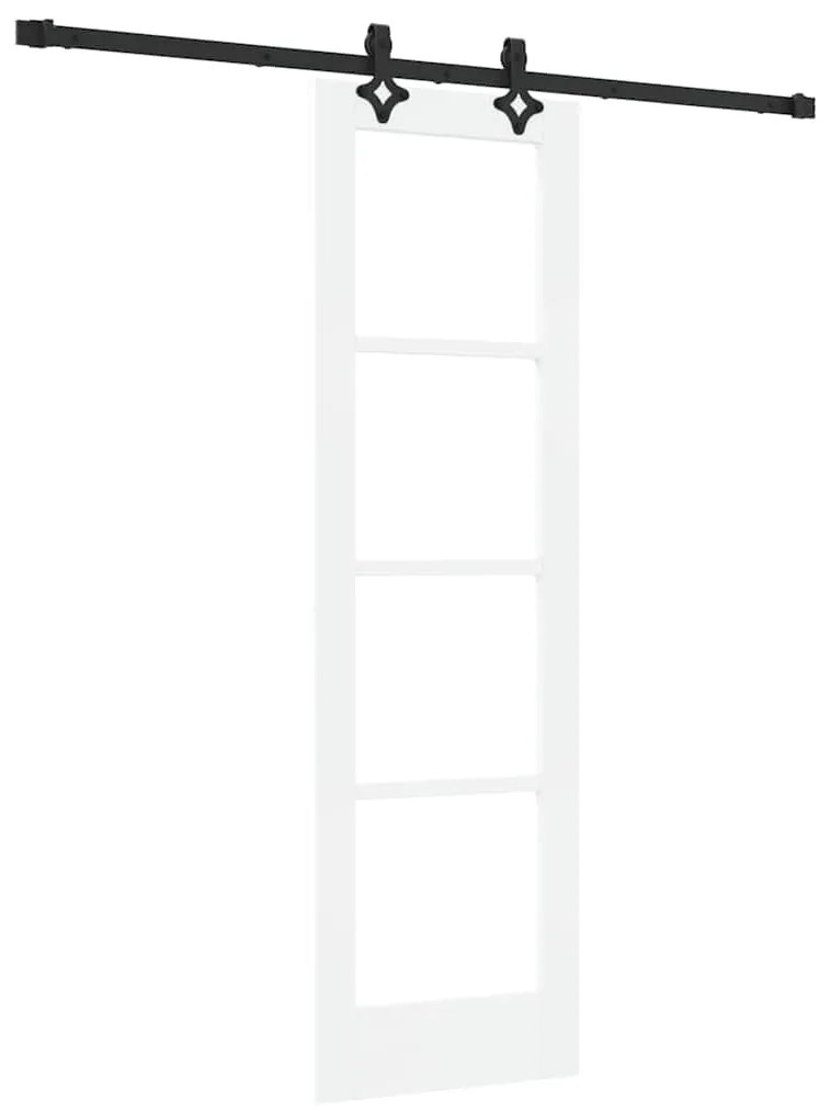 Porta Deslizante vidaXL com Conjunto de Hardware "ORKDAL" Branco Madei