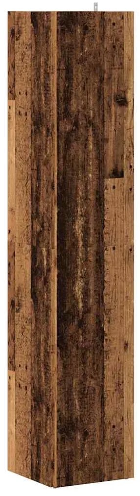 Armário de canto derivados de madeira cor madeira velha