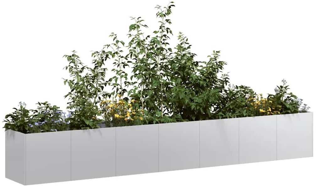 Planter 280x40x40 cm aço galvanizado