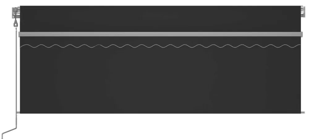 Toldo automático c/ estore/LED/sensor vento 4,5x3 m antracite